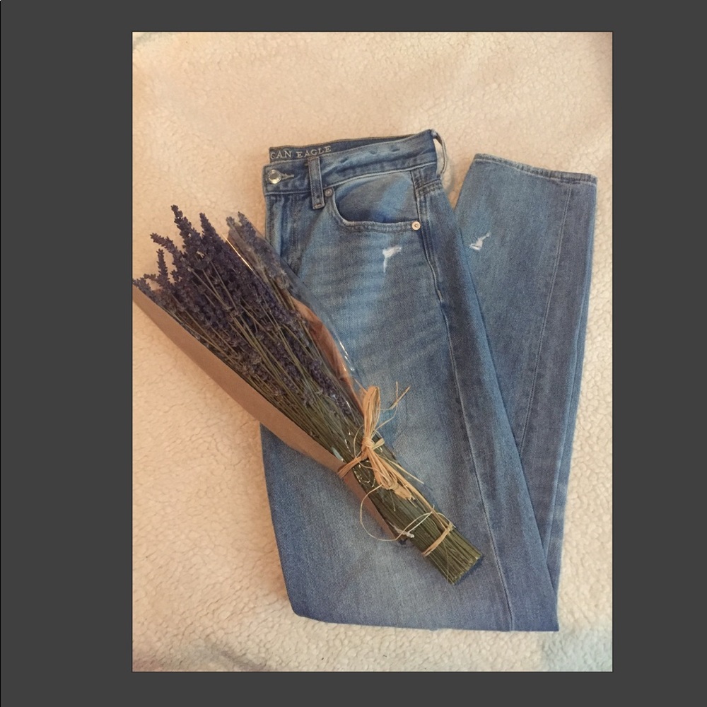 American Eagle Mom Jean Distressed